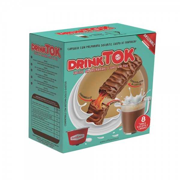 DrinkTok Snack Biscotto e Caramello Capsule compatibili Dolce Gusto